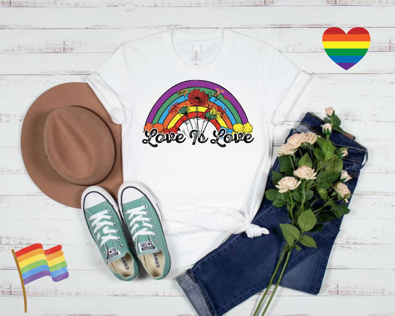 Love Is Love Retro Rainbow - Transfer