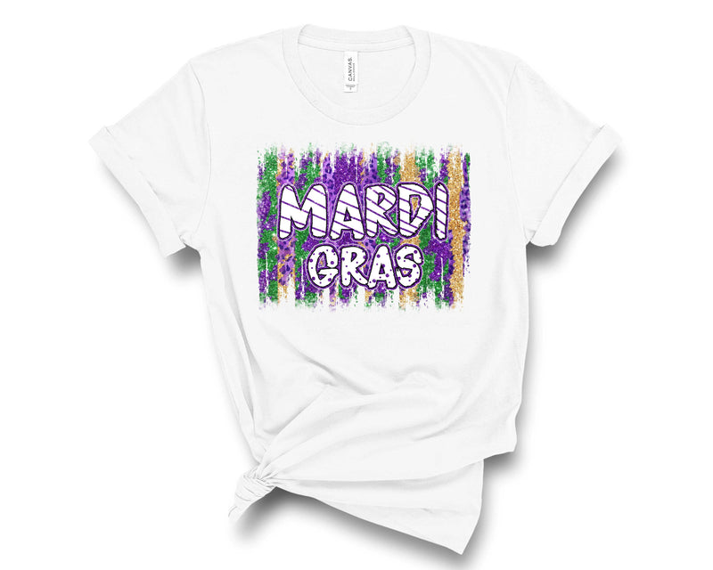 Mardi Gras Leopard Paint Stoke - Transfer