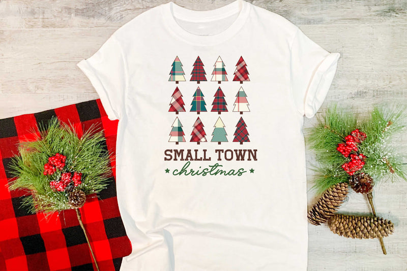 Small Town Christmas Plaid - Transfer