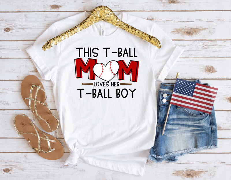 This T-Ball Mom Loves Her T-Ball Boy - Transfer