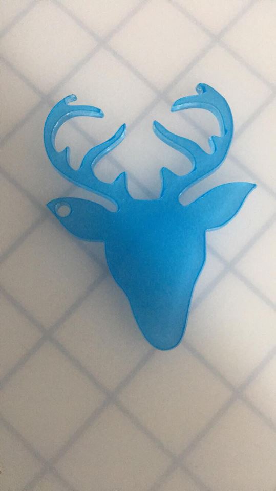 Acrylic Deer Head key chain