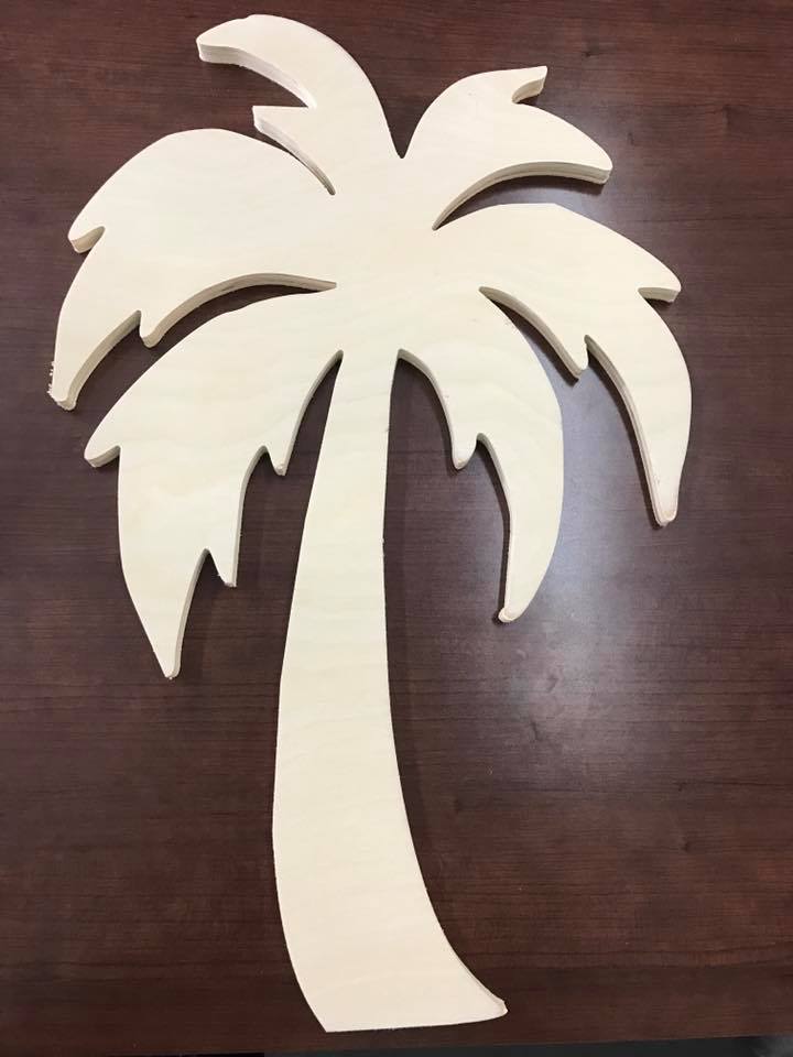 Wood - Palm Tree-- 18in