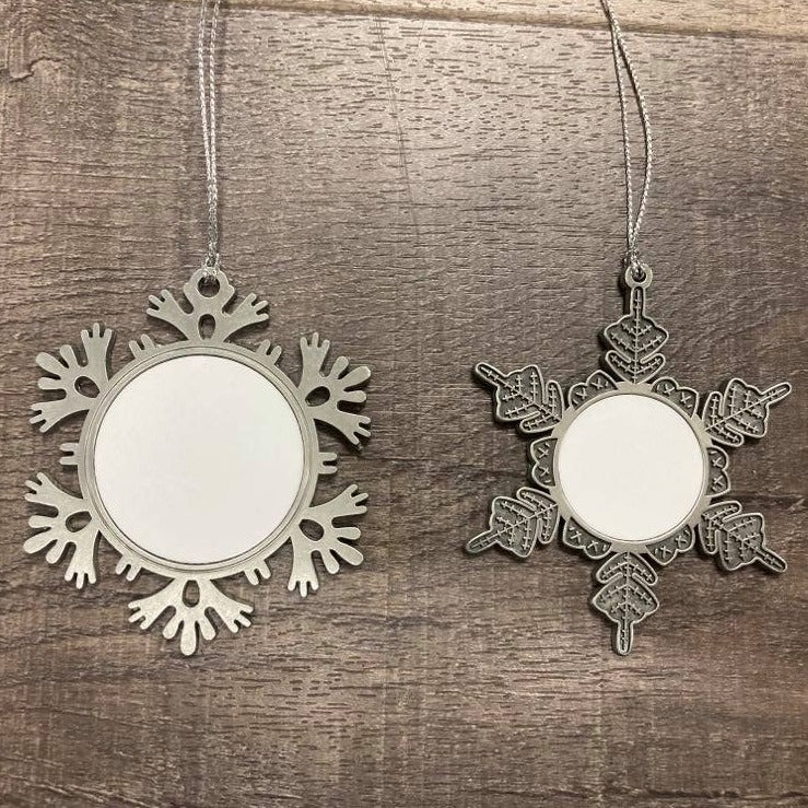 Sublimation Metal Snowflake Ornament