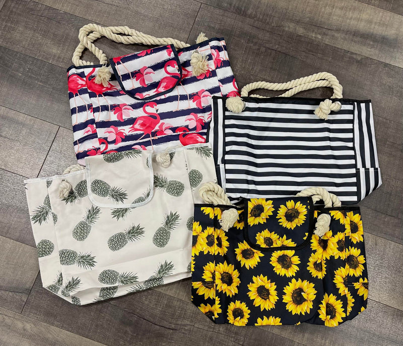 Patterned Beach Tote