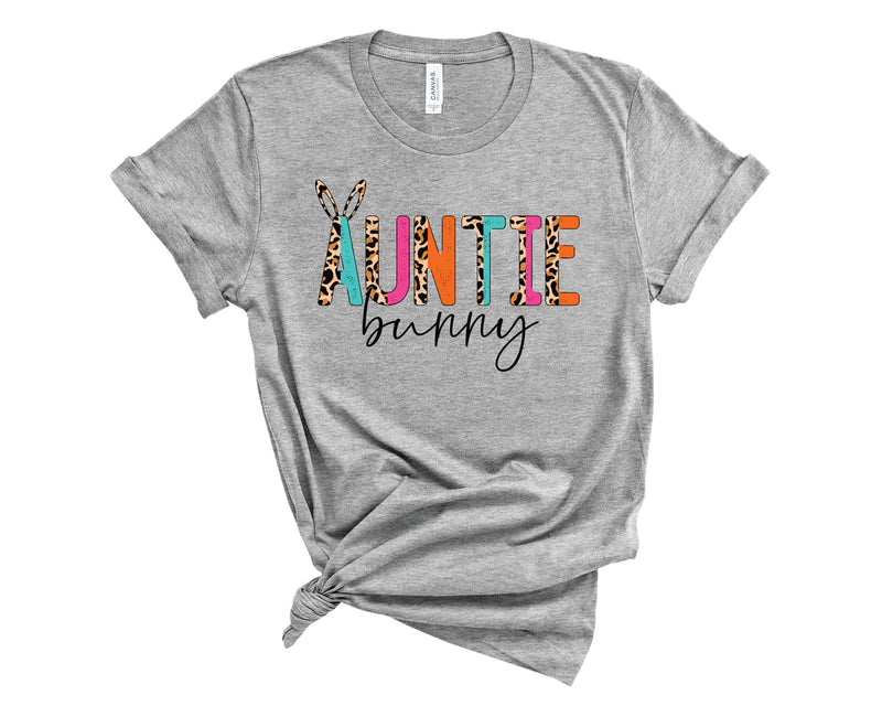 Auntie Bunny Half Leopard Bright  - Graphic Tee