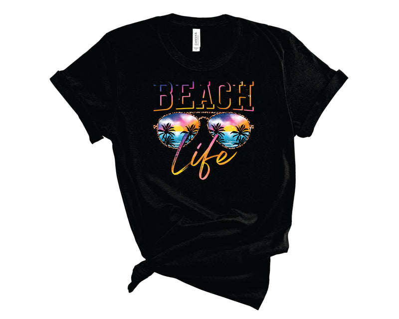 Beach Life Leopard Sunglasses - Graphic Tee