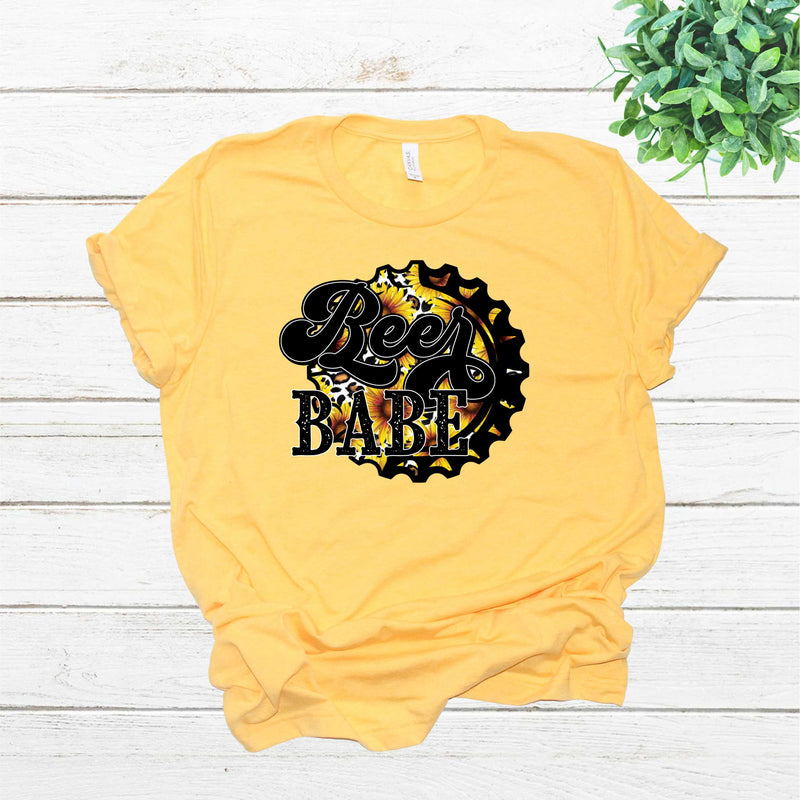 Beer Babe Sunflower - Graphic Tee