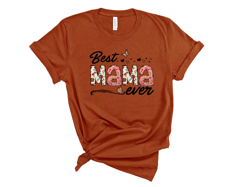 Best Mama Ever Neutral Floral -  Transfer