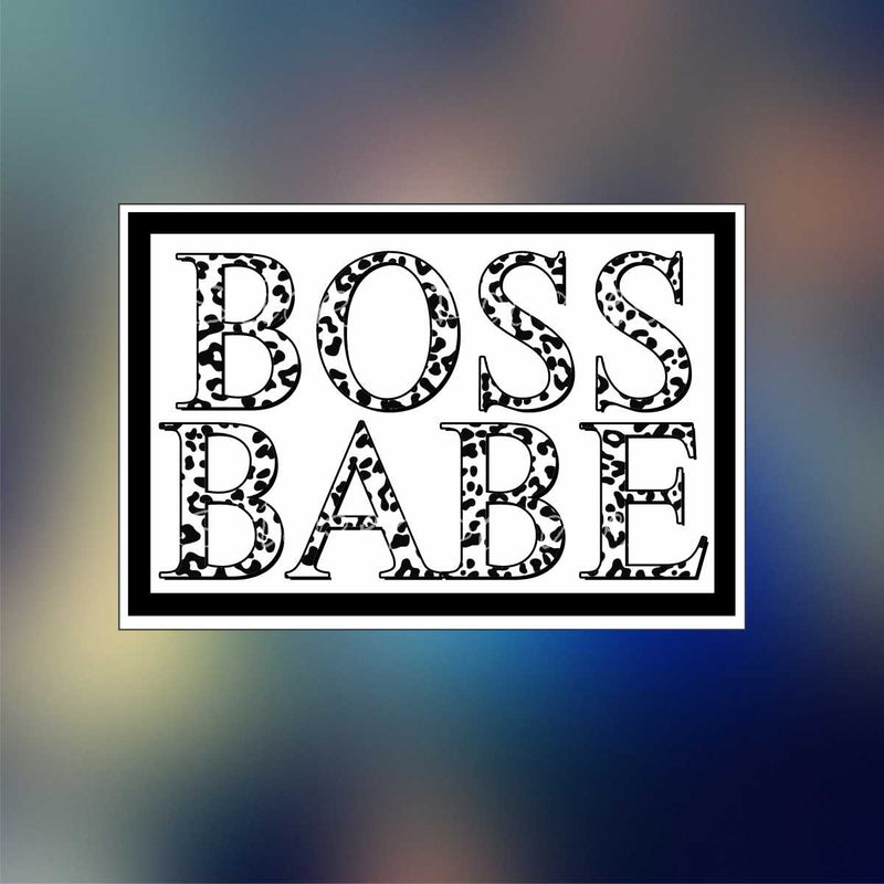 Boss babe leopard - Sticker