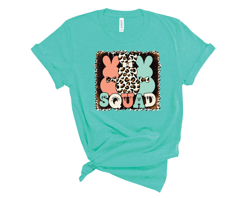 Bunny Squad Peach Leopard - Graphic Tee