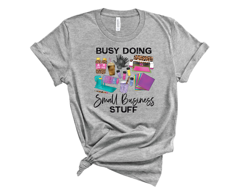 Busy Small Business Tumblers Leopard - Graphic Tee