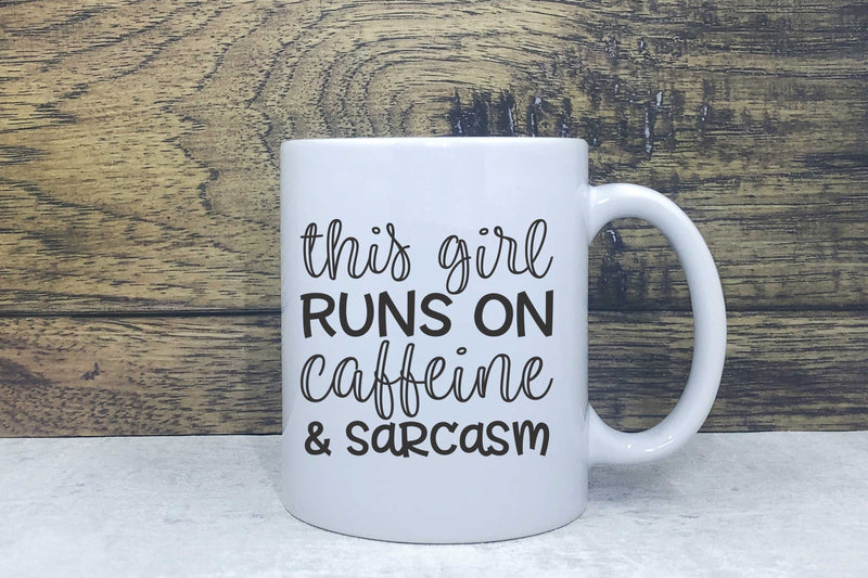 Ceramic Mug - Caffeine & sarcasm