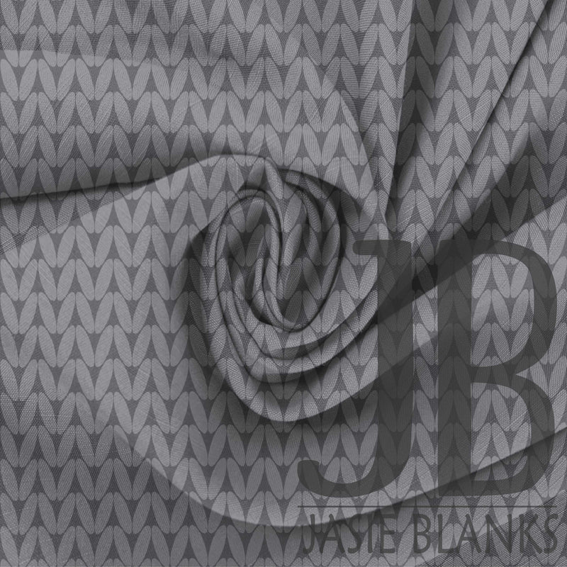 Chunky Knit Fabric - Grey