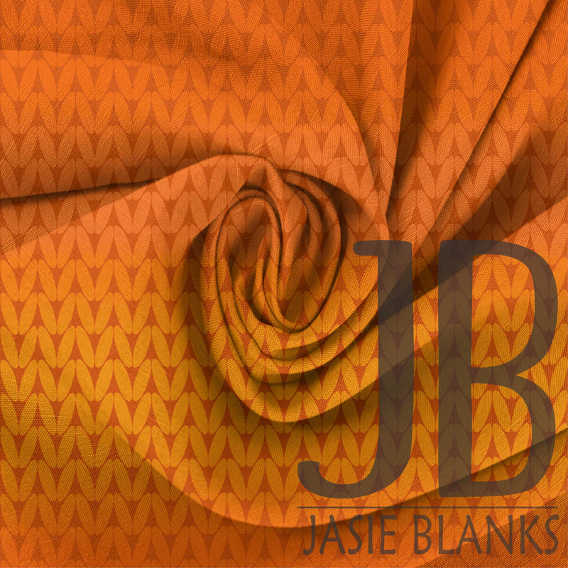 Chunky Knit Fabric - Orange