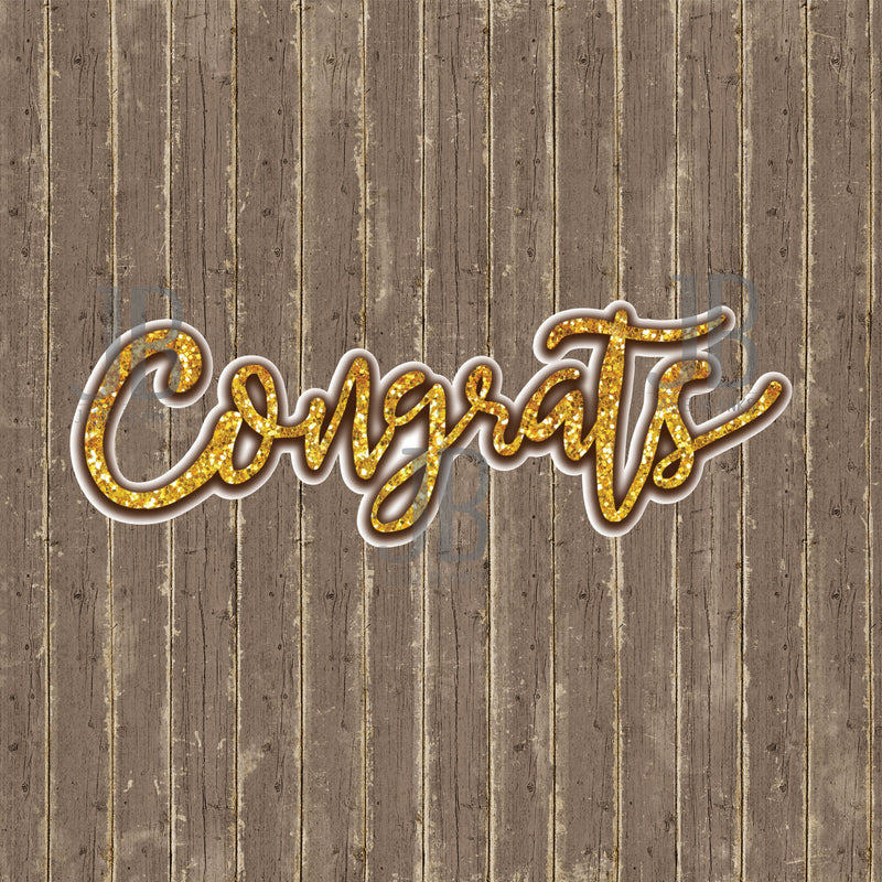 Congrats Glitter Photo Prop