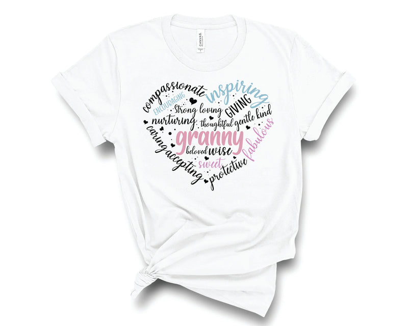 Doodle Heart Granny - Graphic Tee