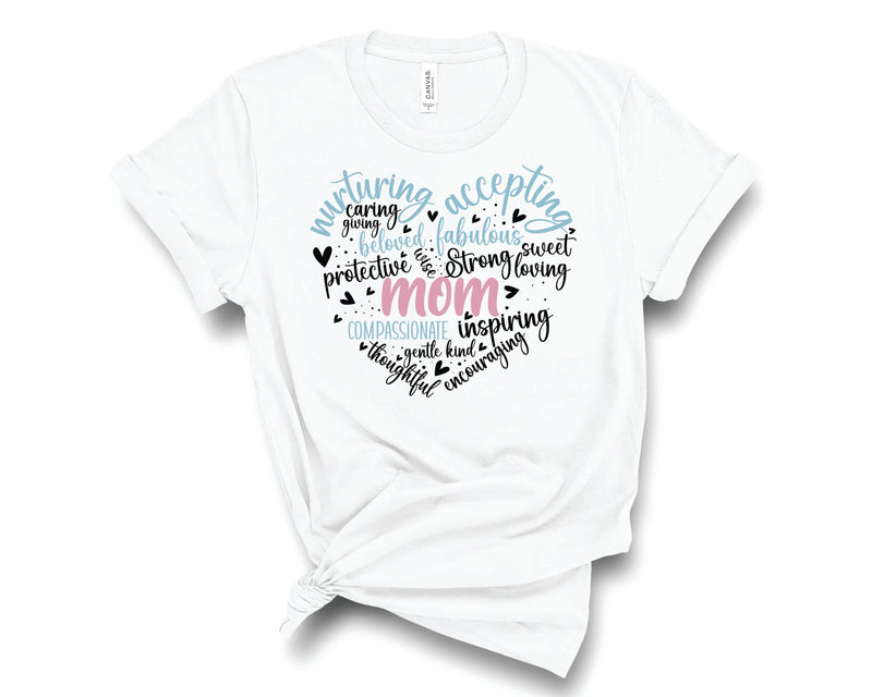 Doodle Heart Mom- Graphic Tee