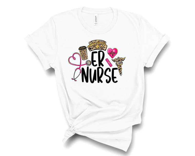 ER Nurse Leopard - Graphic Tee