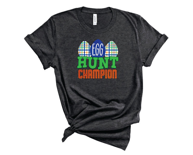 Egg Hunt Champion Plaid - Graphic Tee