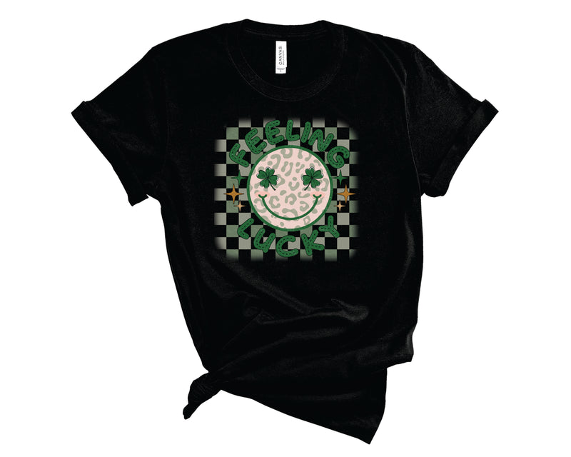 Feeling Lucky Leopard Smiley - Graphic Tee