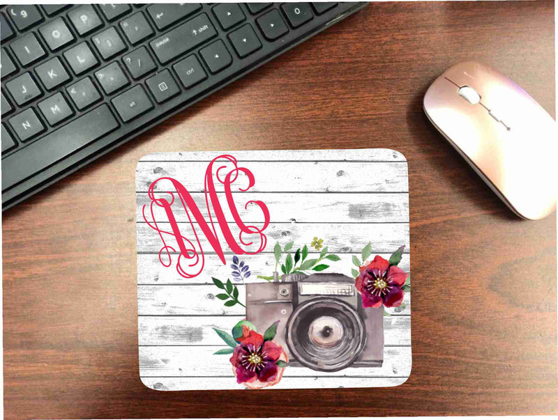 Floral Camera Mouse Pad