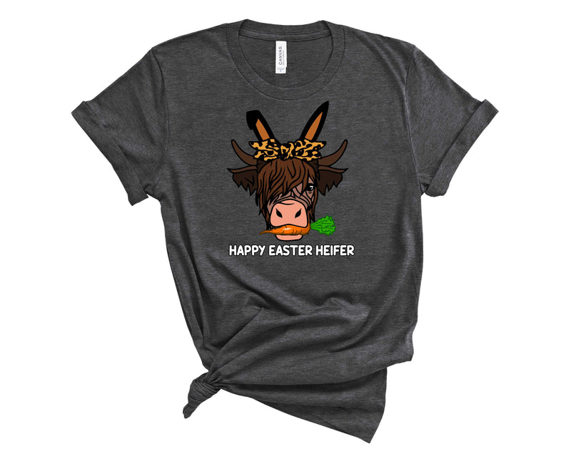 Happy Easter Heifer Bow  - Graphic Tee