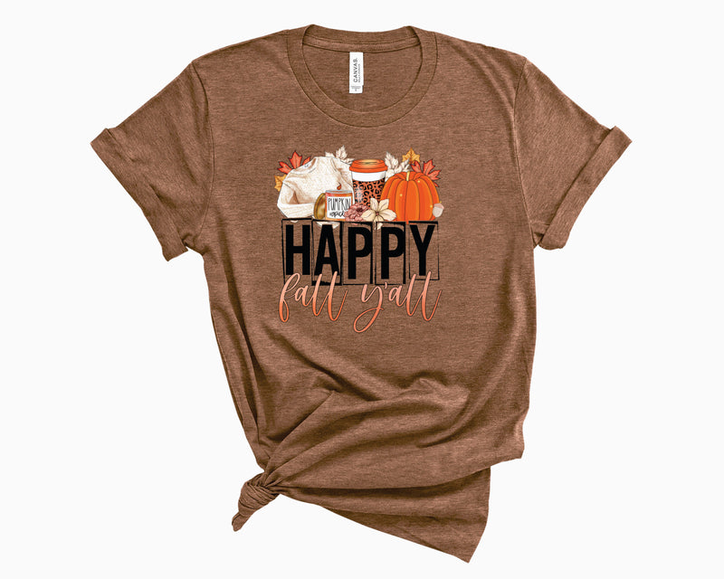 Happy Fall Ya'll Sweater - Graphic Tee