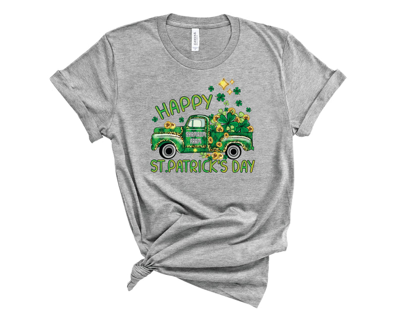 Happy St. Patrick's Day Leopard Truck - Graphic Tee