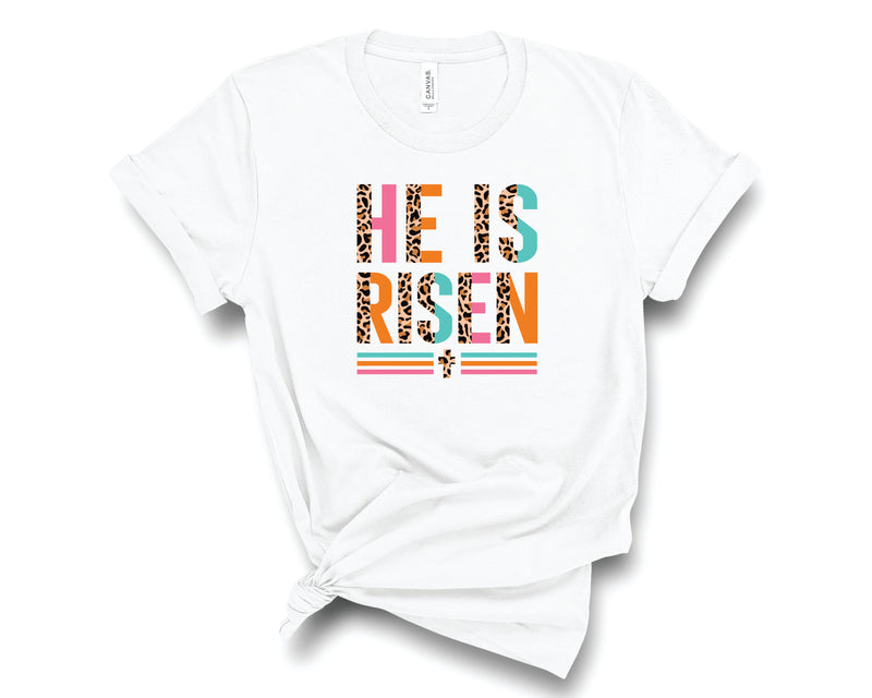 He Is Risen Leopard Bright - Graphic Tee