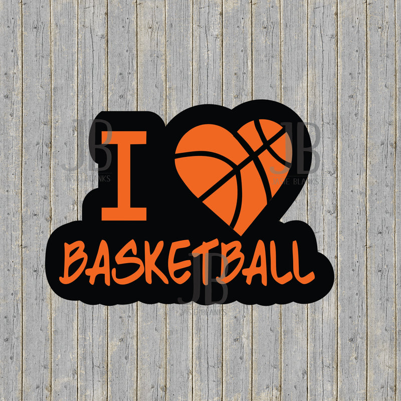 I Love Basketball Photo Prop