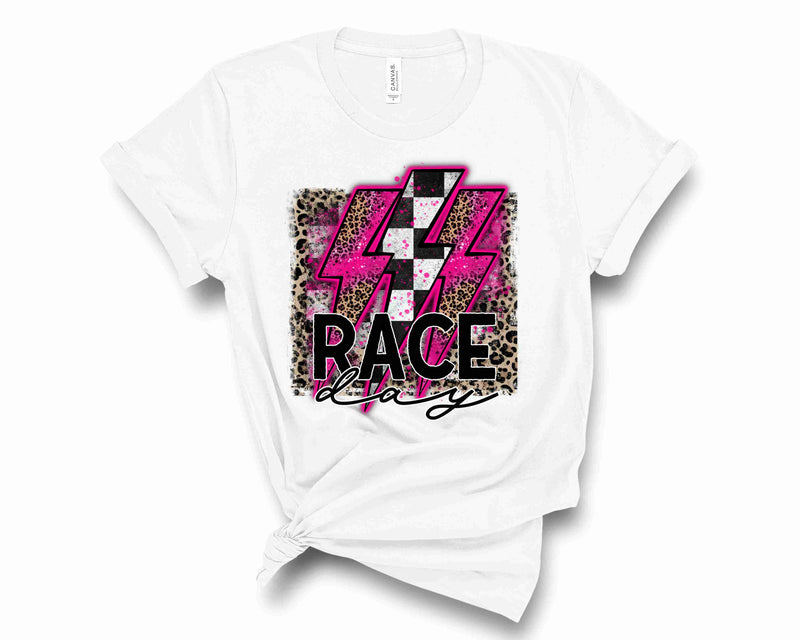 Leopard Pink Race Day  - Graphic Tee