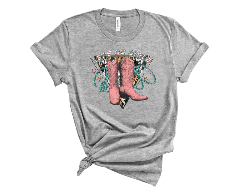 Let's Go Girls Pink Boots Vintage - Graphic Tee