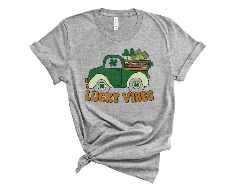Lucky Vibes Vintage Clover Truck - Graphic Tee