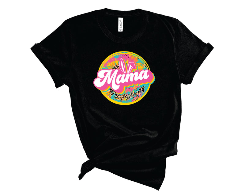 Mama Easter Tie Dye Leopard Circle - Transfer