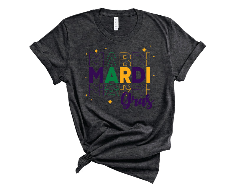 Mardi Gras Stacked  - Graphic Tee