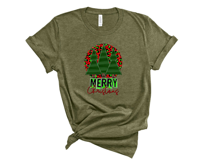 Merry Christmas Red Green Plaid - Transfer