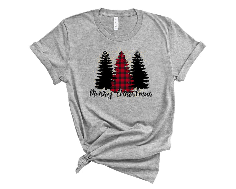 Merry Christmas Three Trees - Graphic Tee