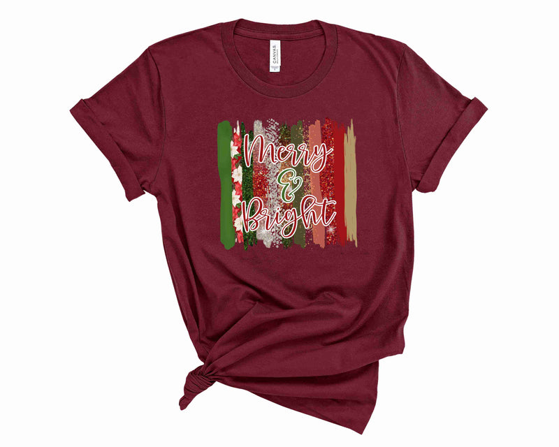 Merry and Bright Paint Strokes - Graphic Tee
