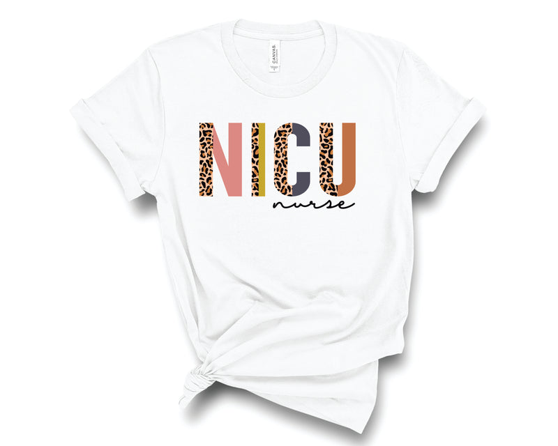 NICU Nurse Half Leopard  - Graphic Tee