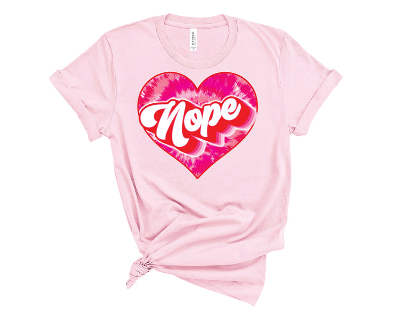 Nope Tie Dye Heart - Graphic Tee