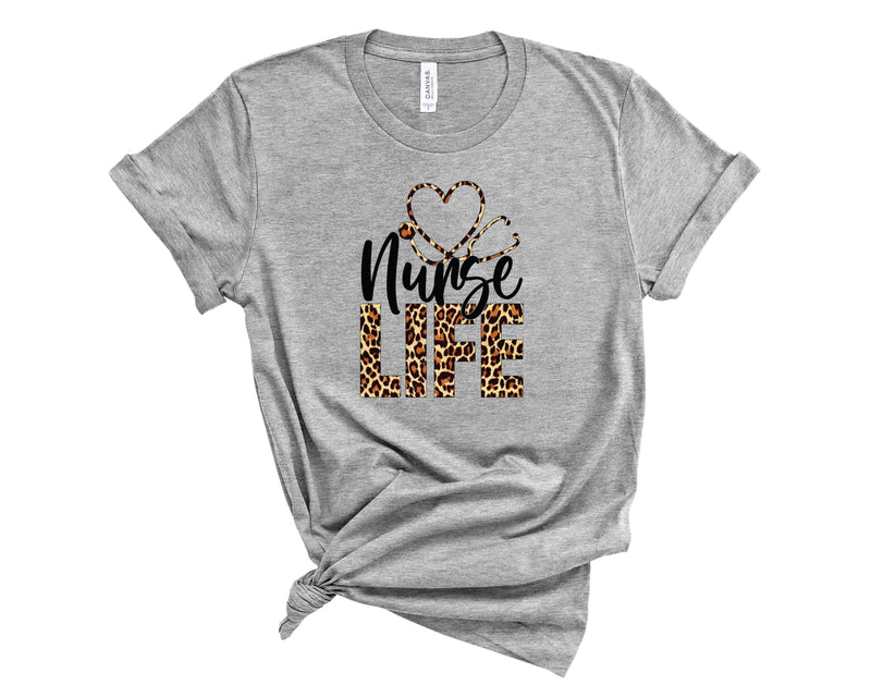 Nurse Life Leopard - Graphic Tee