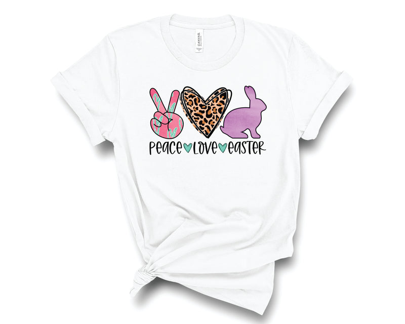 Peace Love Easter Leopard Pastel - Transfer