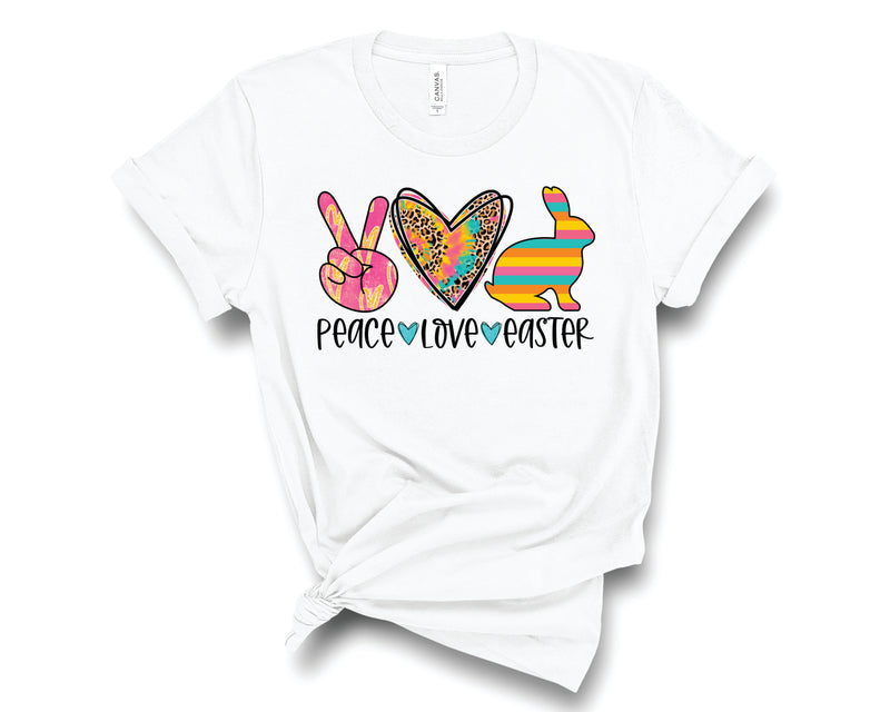 Peace Love Easter Tie Dye Leopard - Graphic Tee