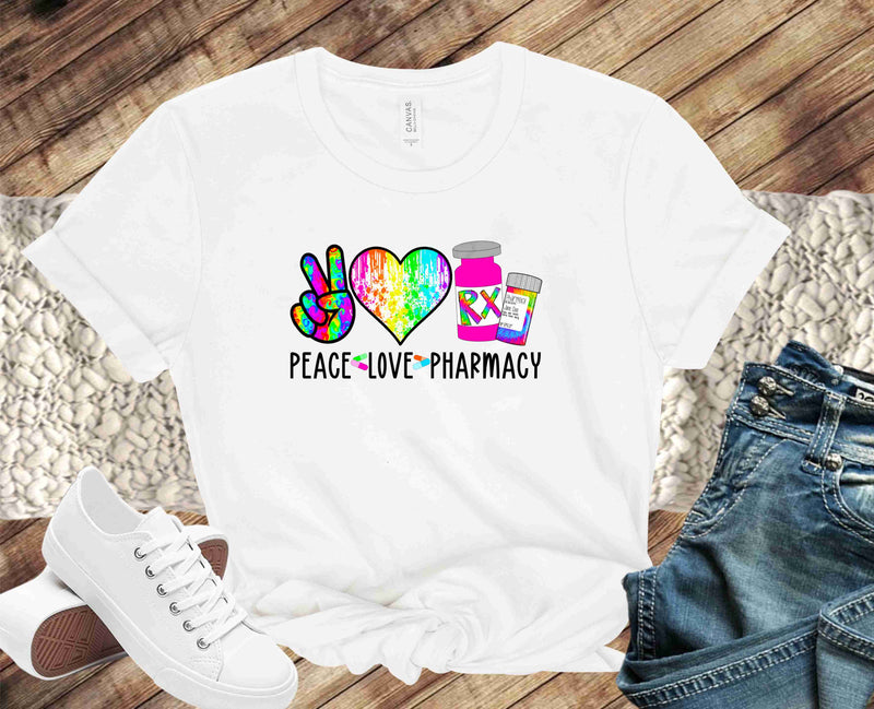 Peace, Love, Pharmacy  - Graphic Tee