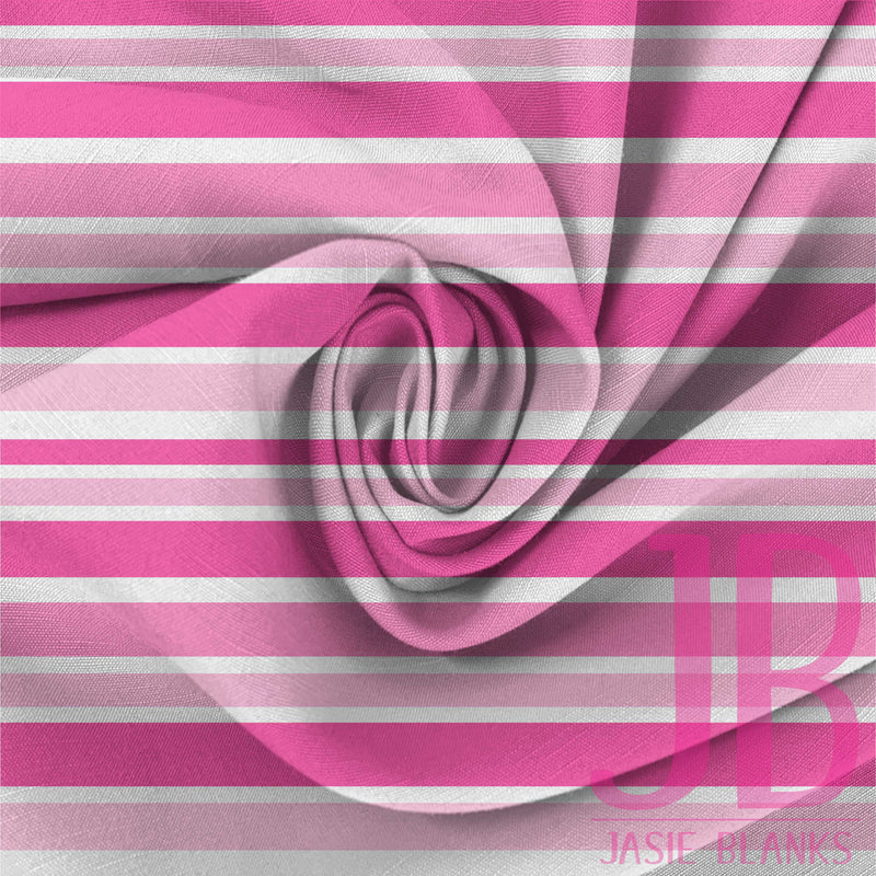 Pink and White Stripes Fabric