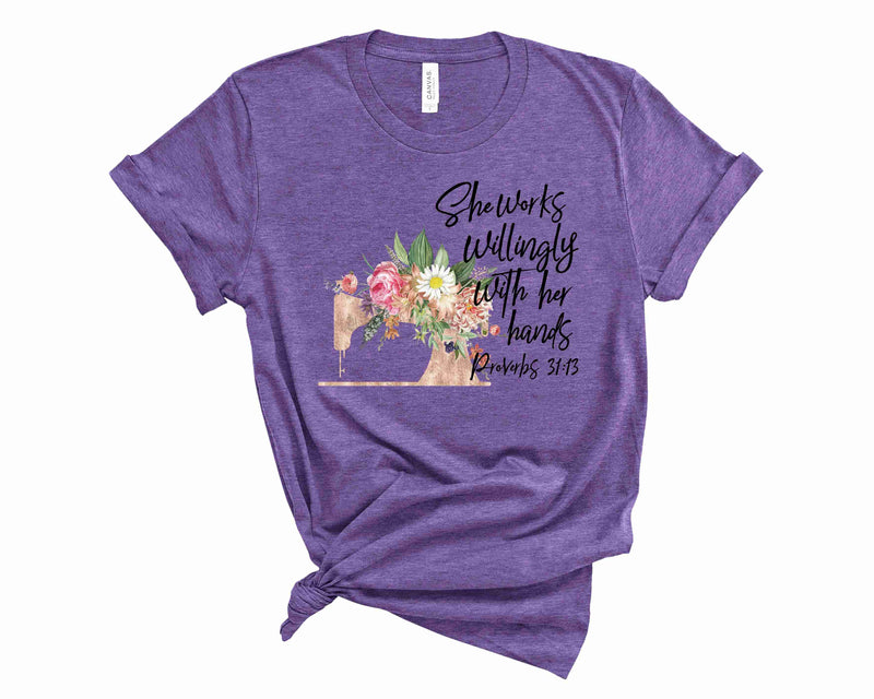 Sewing Proverbs 31:13- Graphic Tee