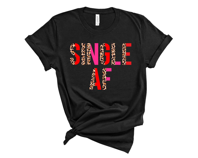 Single AF Half Leopard - Graphic Tee