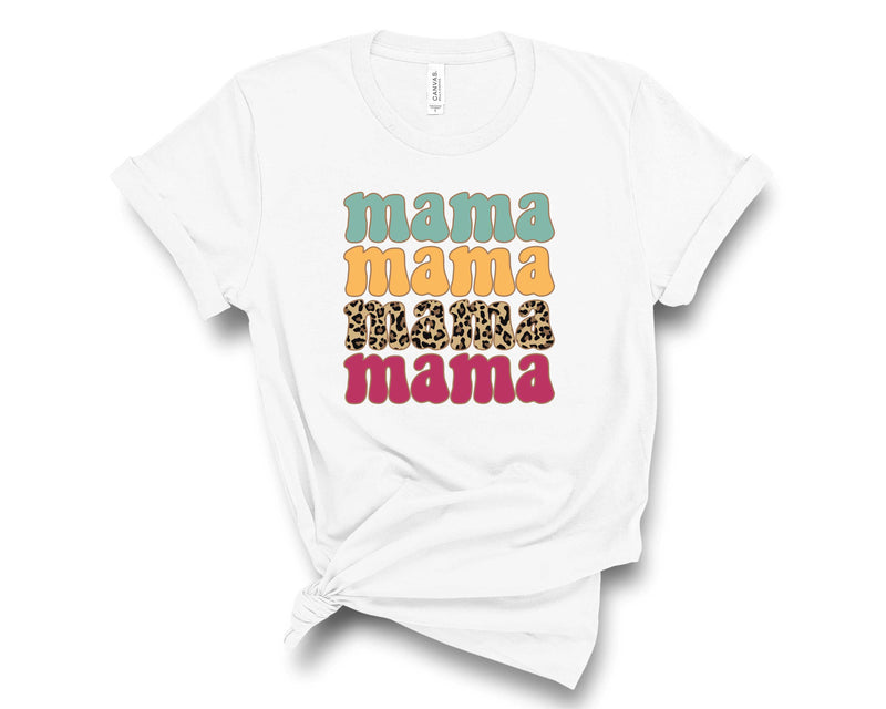 Stacked Mama Leopard - Graphic Tee