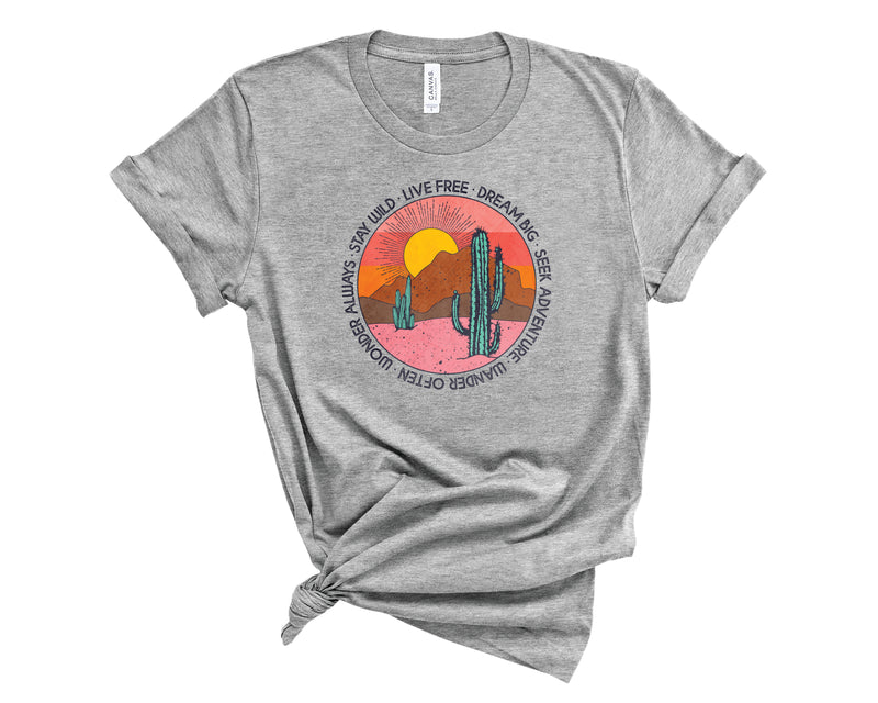 Stay Wild Retro Desert - Graphic Tee