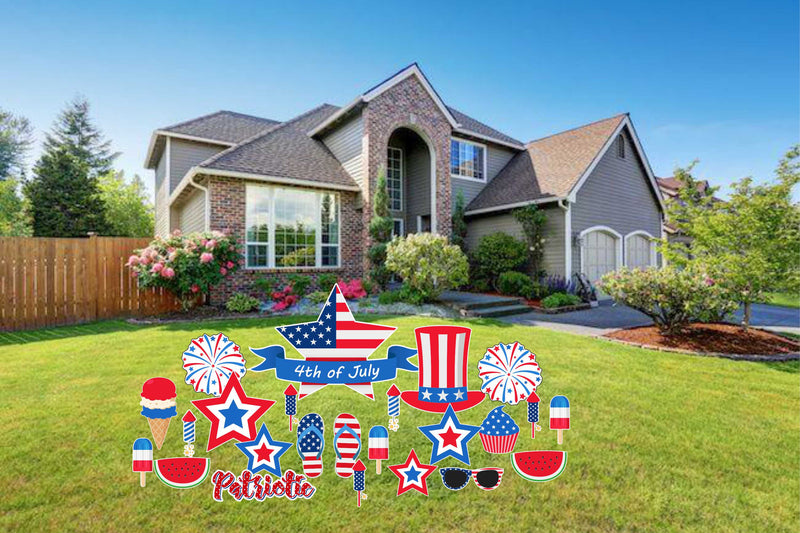 Summer Time July 4th Yard Card Pack